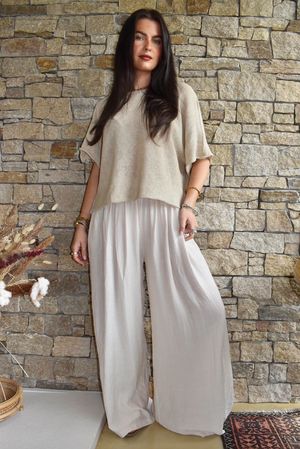 Cyril Crinkelle Wide Leg Pant Calico